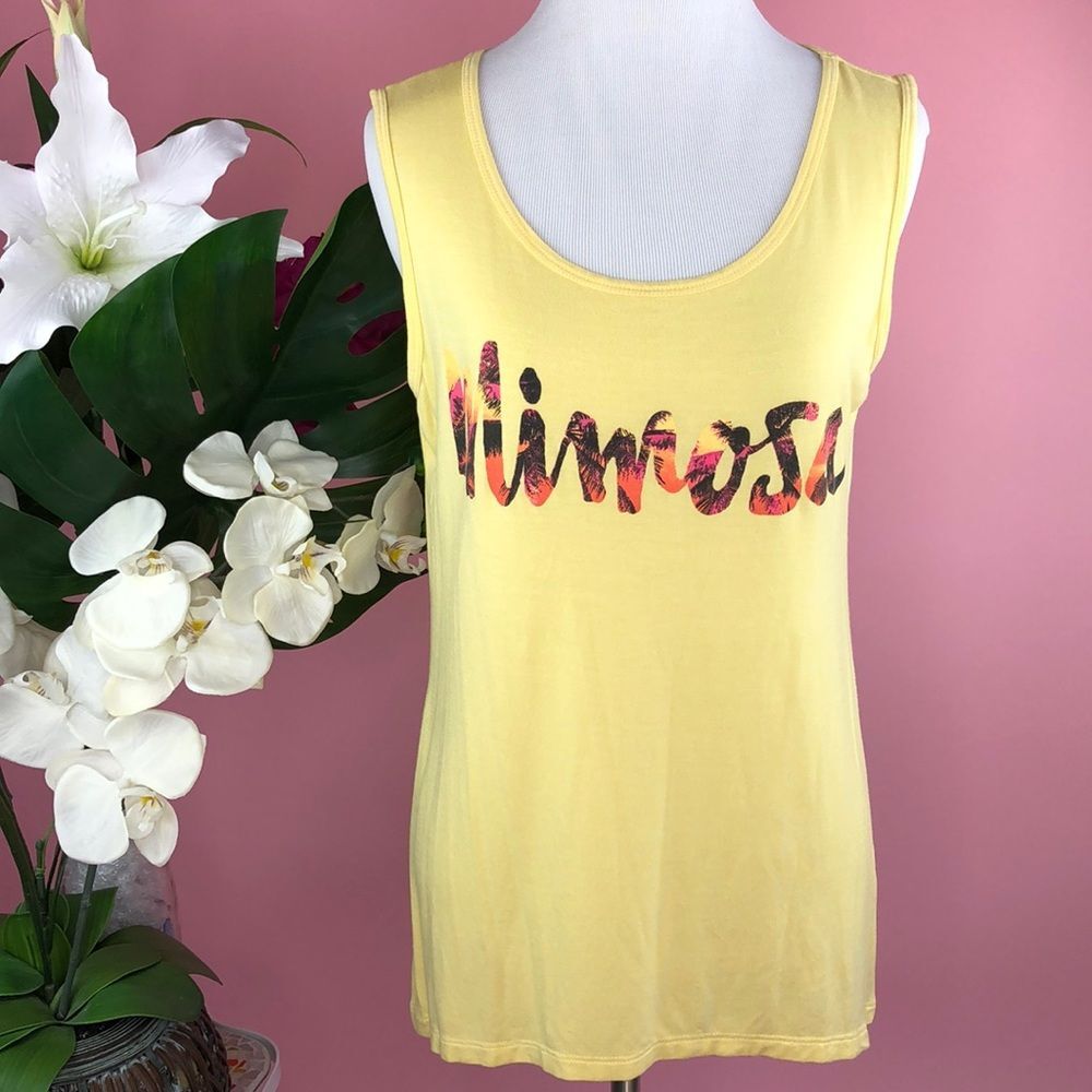 Vanilla Sugar Mimosa Sunset Casual Yellow Tank Top